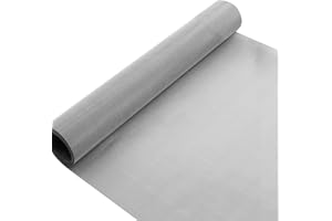 QIWUHAI Rouleau de Grillage Fine Maille, Grille Inox, 30 x 200 cmGrillage Anti Rongeur en Métallique, 50 Mesh Grille Rigide en Acier Inoxydable 304 pour Grilles Aération Filtrant Jardin Cuisine Maison