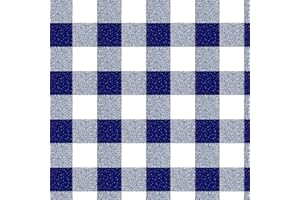 ‎DECOHOMETEXTIL Wachstuch Wachstischdecke Tischdecke Gartentischdecke Klassik Kariert Blau Breite & Länge wählbar 110 x 140 cm Eckig abwaschbar