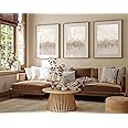 Minimalist Beige Wall Art Set of 3 Prints (A4)
