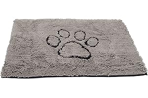 DOG GONE SMART PET PRODUCTS Dog Gone Smart Dirty Dog Microfiber Doormat, Super Absorbent, Machine Washable with Non-Slip Backing, Small, Grey