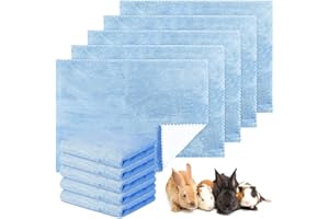 Panelee 10 Mantas de Cobayas Impermeables Alfombra de Jaula Absorbente Lavable de Mascota Almohadilla de Orina Reutilizable de Animal Pequeño Cubierta Forro Cama Dormir