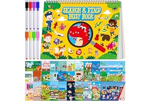 SpriteGru Libro Cerca e Trova, 30 Temi Diversi, Libro di attività di 32 Pagine, Gioco Educativo Montessori, Giocattoli Sensoriali per l'Autismo per la Scuola Materna