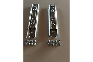 SCM Créations 2 Jeux de glissière pour lit et tête de lit avec vis de Fixation