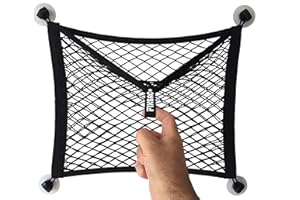 EASYSAC FixSac 2 - Filet de Rangement A Fixer sans PERCER, pour Les Véhicules Utilitaires, Camping-Cars, Mobil Homes, Caravanes, Bateaux … (45 x 40cm)