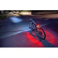 FISCHER LED Beleuchtungsset, mit 360° Bodenleuchte für mehr Sichtbarkeit und Schutz, aufladbare Akkus mit USB