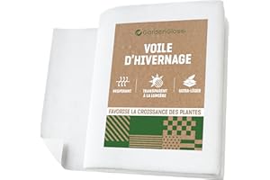 GardenGloss Voile d’Hivernage pour Plantes - Voile Antigel, Protection Hivernale, Housse de Protection (1,5 mètres x 10 mètres)