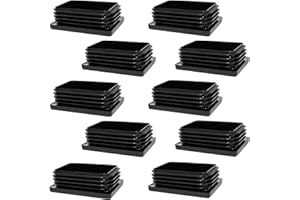 Enkotrade 10 Stück Lamellenstopfen für Rechteckrohre, 60x30 mm, Rohrabdeckung aus hochwertigem Polyethylen Kunststoff, Stopfen, Endstopfen, Kappen, Gleiter | Rohrstopfen Rechteckig