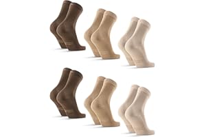 DANISH ENDURANCE Skarpety Bambusowe, Oddychające Skarpety Zapobiegające Poceniu, Antybakteryjne, Miękkie, Dla Mężczyzn i Kobiet, Unisex, 6-Pak