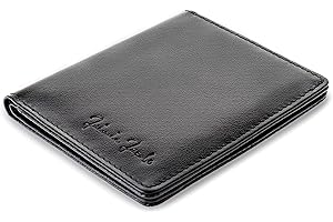 Jaimie Jacobs SLIMSTAR cienki portfel skórzany Slim Wallet portmonetka portmonetka portmonetka męska, czarny, S, Nowoczesny