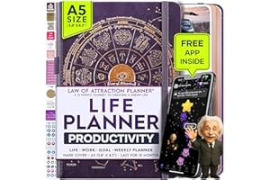 Freedom Mastery - Weekly & Monthly Planner | Gratitude Journal for Woman & Men | Personal Organiser for Productivity & Mental Health | Include Stickers & Foldable Vision Board – A5 (5.8" x 8.3")