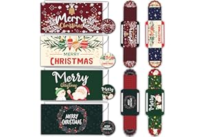 SIMPLY GIFTED Christmas Money Wallets Pack of 4/8/12 – Xmas Money Wallets for Cash Gifts 4 Cute Merry Design with Envelopes & Stickers- 8x16cm Christmas Money Holder for Festive - Made in UK