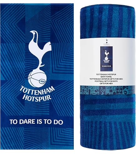 Serviette De Bain Tottenham Hotspur - 100% Coton, 137x68,5 Cm - Pour Plage, Piscine, Sport - Cadeau Fan De Football