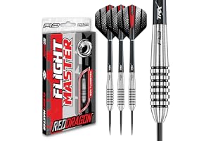Precision Ringed Grip Darts 21g, 23g, 25g, 27g, 28g, 29g - Tungsten Darts Set with Flights and Stems