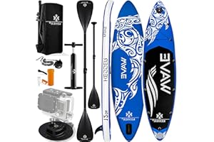 KESSER® Tavola SUP Gonfiabile Set Tavola Stand Up Paddle Tavola da Surf Premium Sport Acquatici | 6 Pollici di Spessore | Accessori Completi | 130 kg