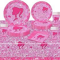 POPOYU Lot De 69 Pièces De Vaisselle De Fête En Papier