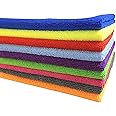SOFTSPUN Microfiber Export Rejected Cloths Going Cheap! 6 pcs 40X60 cms Assorted Colour Thick Lint & StreakFree Multipurpose Cloths for Car Bike Cleaning Polishing Washing & Detailing.
