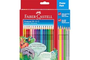 Faber-Castell 201540 Färgpennor, 24 stycken, Flerfärgad | Ergonomiska, brottbeständiga färgpennor, inklusive 4 neontoner och