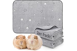 PICK FOR LIFE wasserdichte & Schnell Saugfähige PIPI Pads für Meerschweinchen und Kaninchen - Waschbare Fleece Unterlage für Käfig, Boden, Sofa