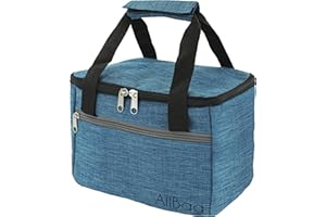 ‎ALLBAGS AllBags Kühltasche Eistasche Picknicktasche Lunch Tasche Klappbar faltbar wasserdichte Isolierte Thermo leichte mit kühlfach Thermo für Arbeit Outdoor Thermotasche für Lebensmitteltransport 7L