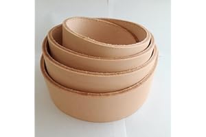 Schachenmayr Courroie en cuir vierge tannage végétal naturel poinçonnable Longueur 210 cm Largeur 4 cm Épaisseur du cuir 3,5 mm