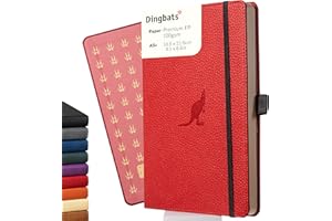 DINGBATS* NOTEBOOKS Dingbats - Wildlife Cuaderno Mediano Rayado, Canguro Rojo, A5 - Tapa Dura - Papel Crema de 100 gsm a Prueba - Incluye Bolsillo, Cierre Elástico y Marcador