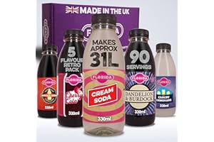 FLORIDA SODA SYRUPS Florida Soda Syrup Compatible With Sodastream - Retro Flavours Aspartame Free Cream Soda, Cloudy Lemonade, Ginger Beer, Cherry Cola & Dandelion and Burdock