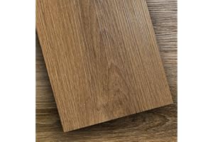 TIBBERS Suelo Vinílico Autoadhesivo, 12 Lamas de 15 x 91 cm (1,67 m²), PVC Impermeable y Recortable, Alta Adherencia, Imitación Madera, SMD006