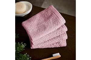 Catherine Lansfield Waschlappen aus Baumwolle, schnell trocknend, Rosa, 4 Stück