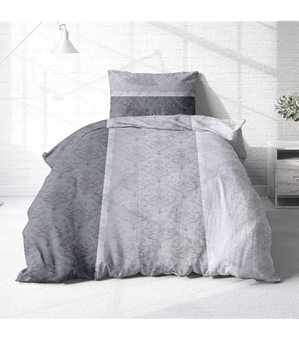 One-home Biber Bettwäsche 4-teilig - Kariert Rot Winter Warm Baumwolle