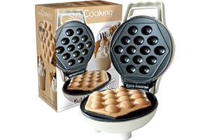 ScrapCooking - Mini Bubble Waffle Factory – Macchina per Waffle a Bolle – Piastra Riscaldante Antiaderente – Apparecchio – Idea Regalo Pasticceria & Cucina – Ricetta Inclusa – 3881