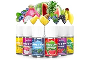 ‎BELISSIA Belissia Shake and Make Fruchtkorb - 6 x 30ml hochdosiertes Lebensmittelaroma - zum Nachfüllen - Für Backen, Speisen, Getränke, Shakes, DIY & Raumduft - Vegan & ohne Zusatzstoffe