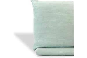 ‎PURE SHORES pure shores®☀️ Musselin Bettwäsche 135x200 cm | Flauschige Bettwäsche | 100% Baumwolle mit Oeko-TEX® | Extra kuschelig und weich | Bettwäsche Set - mit Reißverschluss (Ozean-Grün, 135x200 + 80x80)