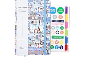 ELAKIRI Planner 2024/2025 z płócienną okładką, kalendarz 2025 a5 z papierem 100 g/m² (październik 2024-grudzień 2025), kalendarz książkowy 2025 1 dzień 1 strona,do wykorzystania dla planera roku szkolnego