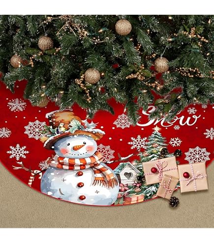 Jupe De Sapin De Noël 120cm Diamètre - Tapis Décoratif Pour Protéger Le Sol Et Embellir L'arbre