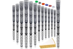 SAPLIZE Golfgriffe 13-teilig mit komplettem Umrüstsatz, Standard- / Mittelklasse, Kordelgummi, Hybrid-Golfschlägergriffe
