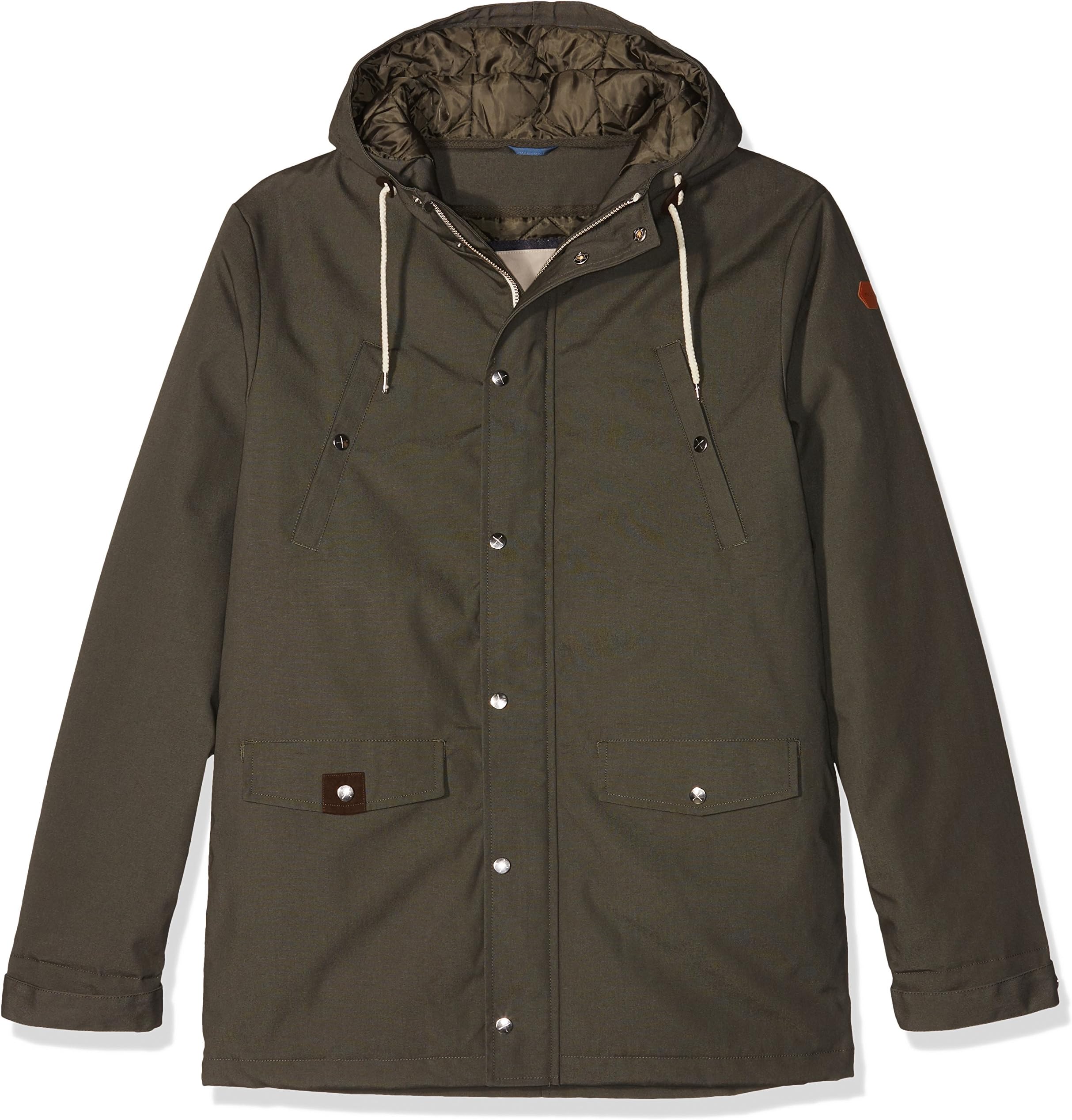 RVLT Men's Heavy Parka Long Sleeve Jacket, Green (Army), XX-Large