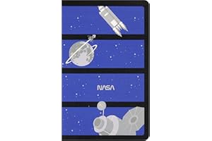 Moleskine Volant a Tema NASA - Quaderno per Appunti a Pagine Bianche, con Fogli Staccabil e Copertina Morbida Fosforescente, Formato Large 13 x 21 cm