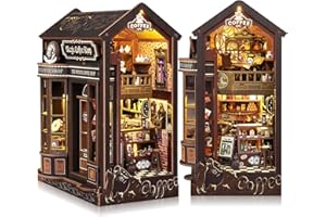 LUMYCE DIY Book Nook Kit: Casas en Miniatura para Montar con Muebles - Maquetas Adultos Decoración Creativa para Estanterías y Luces LED