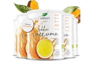 Nature's Finest by Nutrisslim Golden Curcuma Latte - Latte Chai con Curcuma in Polvere Bio - Senza Zucchero, Vegan, Aumenta l'Energia, Regola la Digestione, Supporto Immunitario