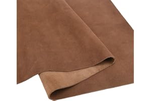TAS TROST Veloursleder, 1,5 mm, weiches echtes Rindspaltleder, Wildledermaterial, für Lederarbeiten, Nähzubehör (braun, 30,5 x 61 cm)