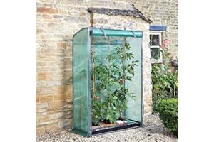 Garden Mile Large 1.5m/4.9ft Garden Greenhouse Grow your own Tent Tomato House Plant Protection Cover Outdoor Heavy Duty Walk-In Poly Greenhouse Tent Weatherproof Plastic Growing Planting Germinating