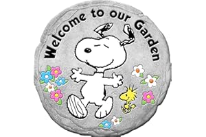 Spoontiques - Peanuts Welcome Stepping Stone - Pietra Decorativa da Giardino per Cortile, Patio, Giardino o passerella - Decorazione per Interni o Esterni