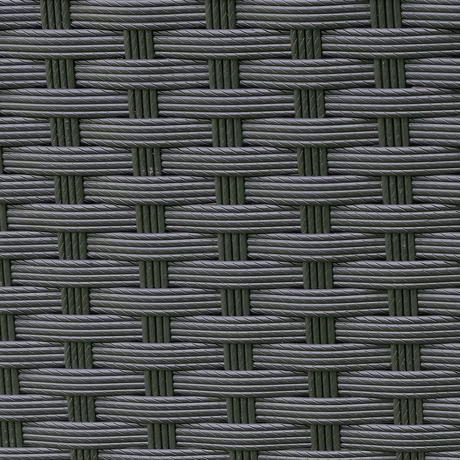 UISEBRT Balkonmöbel Set - Gartenmöbel Set Polyrattan Sitzgruppe Lounge mit 2-er Sofa, Tisch, Singlestühle und Anthrazit Sitzkissen, Schwarz – Bild 7