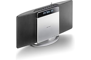 Karcher MC 6580D Kompaktanlage (mit CD Player, vertikale Stereoanlage, Bluetooth und Wecker, UKW und DAB+ Radio, Senderspeicher, MP3-Wiedergabe via USB) schwarz