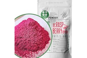 ZINGY ZOO Poudre de Framboise | XL 300g Framboise Lyophilisée Extrait Aromatique Poudre de Fruits | Fruits Purs | Purée de Framboise Lyophilisée Framboises Séchées | Freeze Dried Fruit Raspberry Powder