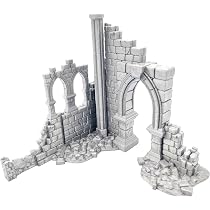 échelle 28-32mm Pour Figurines Figurine Dnd Mur De Construction Ruiné,Paysage De Terrain Pour