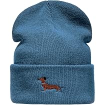 Geyoga Dachshund Knitted Beanie Winter Hat Winter Fisherman Beanie Hat