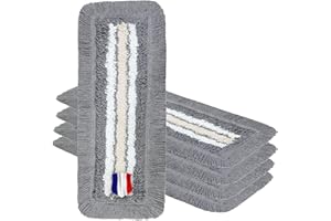 Okaei Housse de serpillère 5 Piece (40 CM) - Housse de serpillère pour hôpitaux et établissements de Soins - Housse de serpillère à Glissement Optimal pour Un Travail Ergonomique - Gris