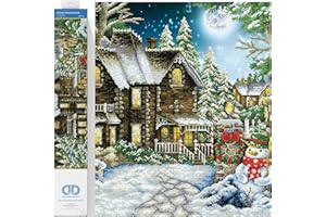 Diamond Dotz DD15-020 Winter Wonderland, ca. 90 x 61 cm groß, Diamond Painting, Malen mit Diamanten, funkelndes Bild zum Selbstgestalten, für Kinder und Erwachsene