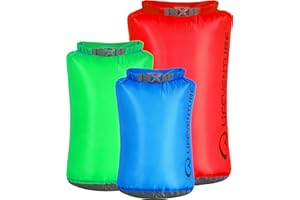Lifeventure Ultralight Dry Bag, Siliconized Rip-Stop Fabric With Fully Taped Seams Lightweight Waterproof Dry Sack For Kayaking Camping Hiking Traveling Boating Water Sports